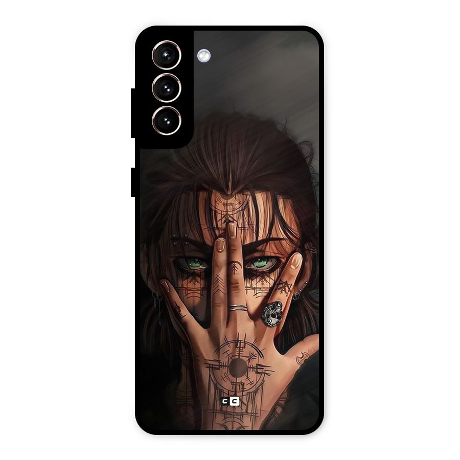 Eren Yeager Illustration Metal Back Case for Galaxy S21 Plus