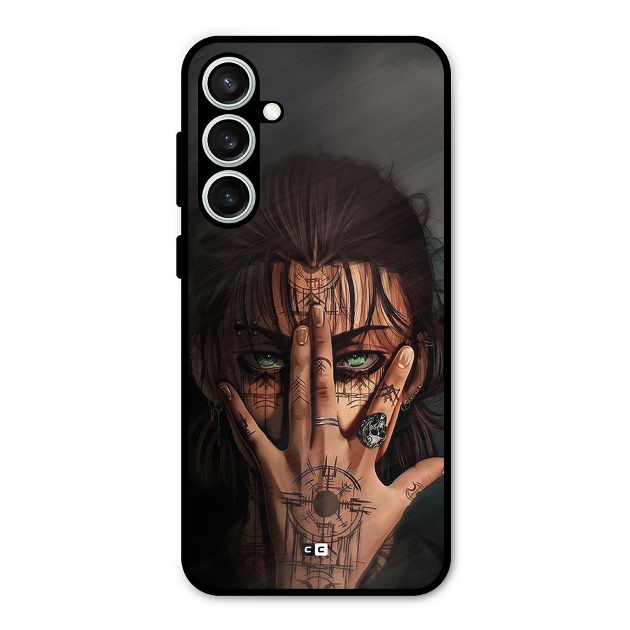 Eren Yeager Illustration Metal Back Case for Galaxy S23 FE