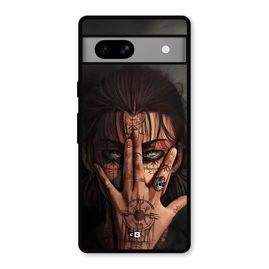 Eren Yeager Illustration Metal Back Case for Google Pixel 7a