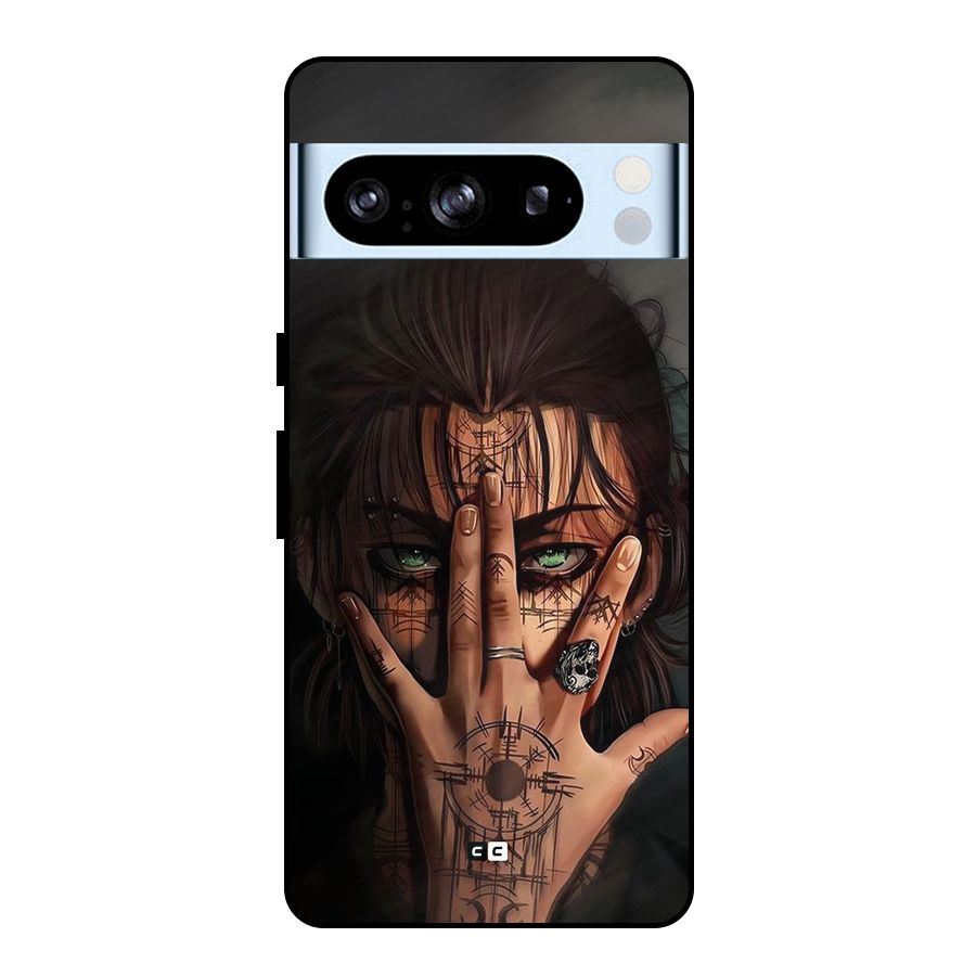 Eren Yeager Illustration Metal Back Case for Google Pixel 8 Pro