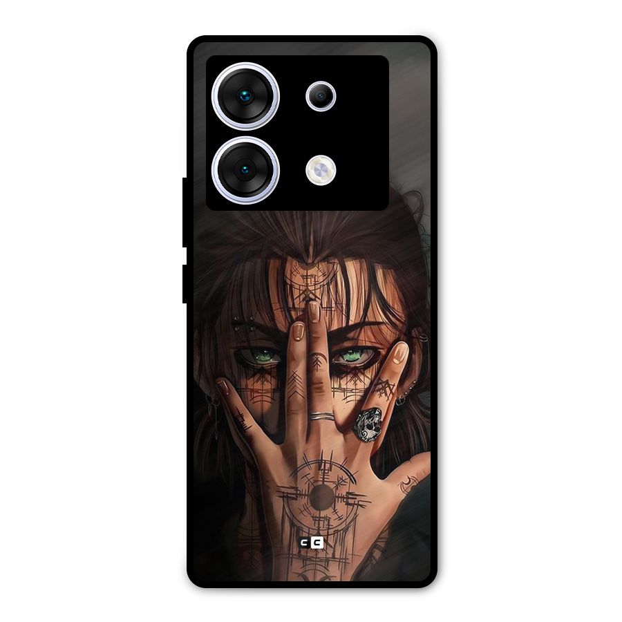 Eren Yeager Illustration Metal Back Case for Infinix Zero 30 5G