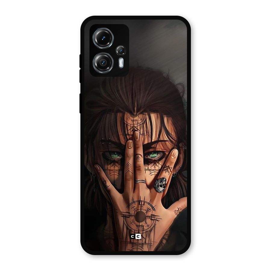 Eren Yeager Illustration Metal Back Case for Moto G13