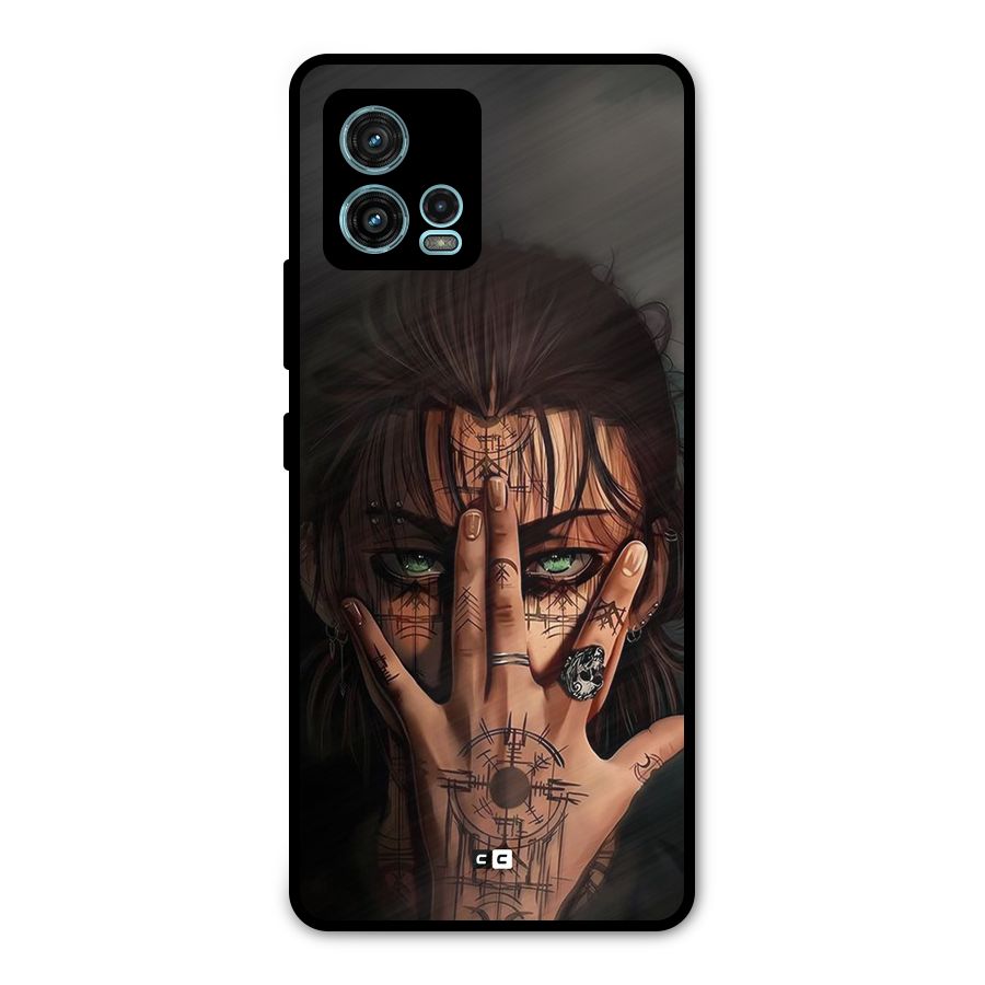 Eren Yeager Illustration Metal Back Case for Moto G72