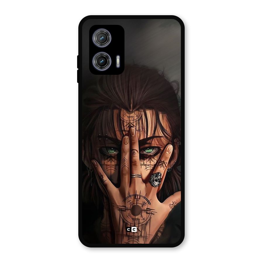 Eren Yeager Illustration Metal Back Case for Moto G73