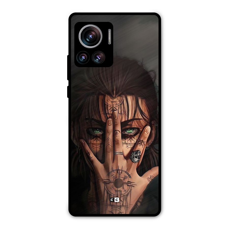 Eren Yeager Illustration Metal Back Case for Motorola Edge 30 Ultra