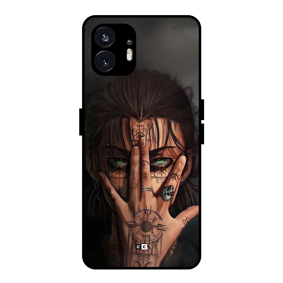 Eren Yeager Illustration Metal Back Case for Nothing Phone 2