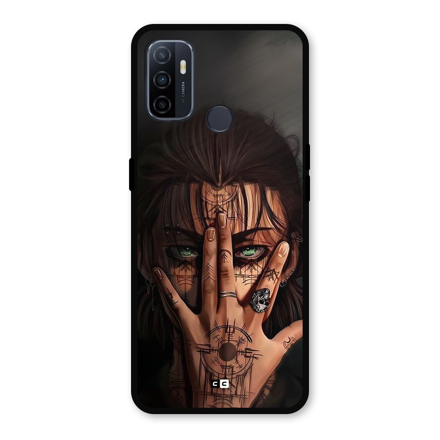Eren Yeager Illustration Metal Back Case for Oppo A53