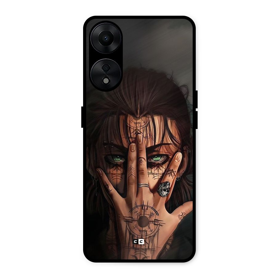 Eren Yeager Illustration Metal Back Case for Oppo A78 5G