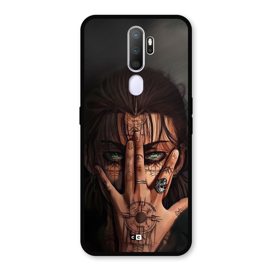 Eren Yeager Illustration Metal Back Case for Oppo A9 (2020)