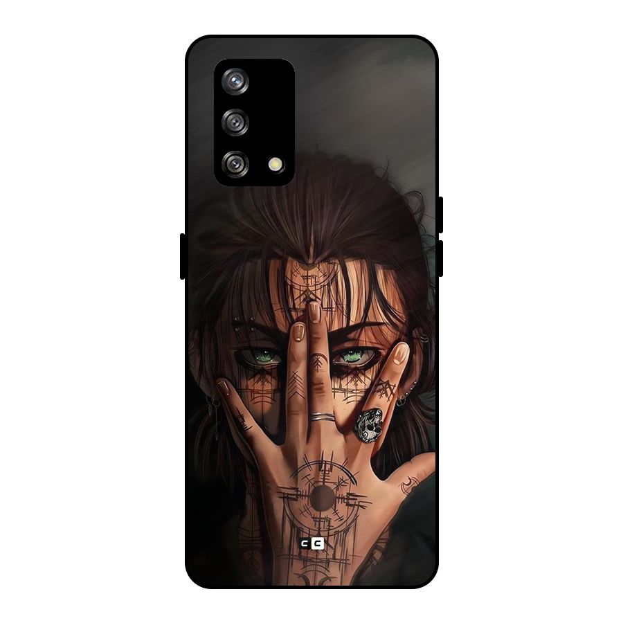 Eren Yeager Illustration Metal Back Case for Oppo F19