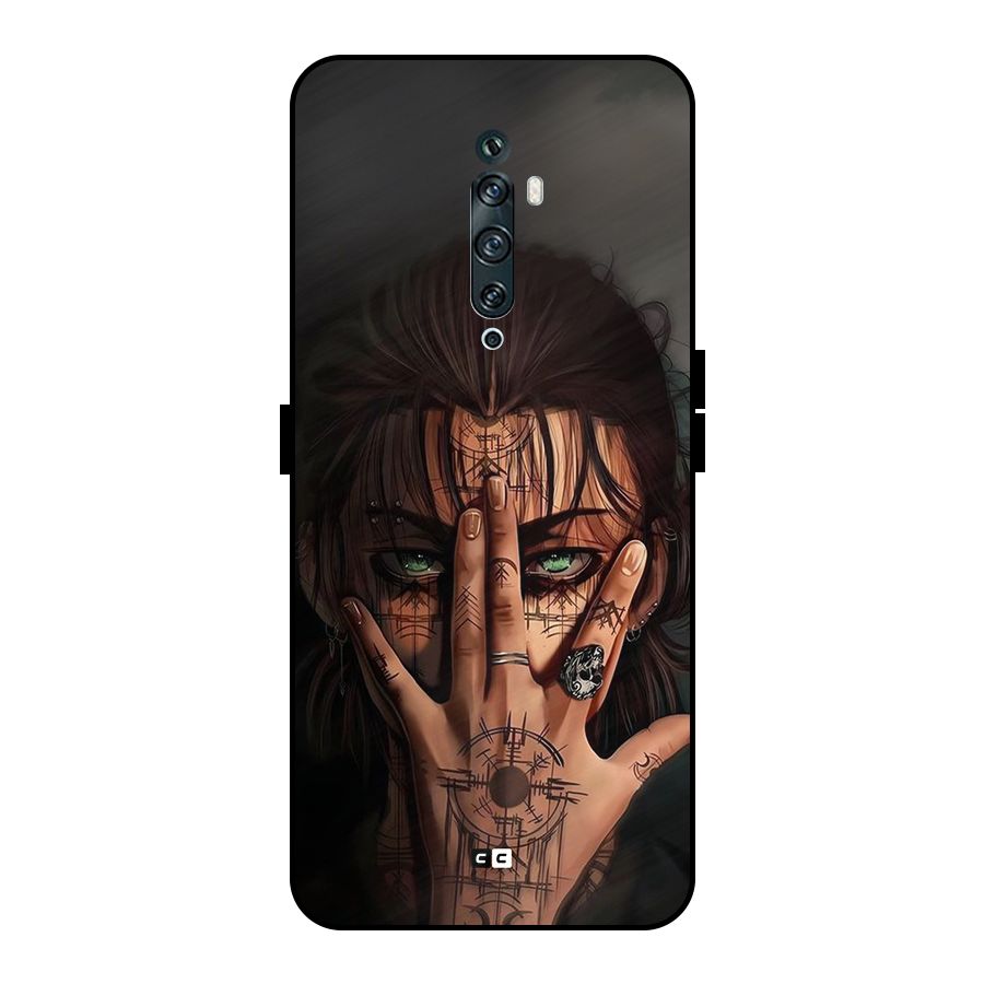Eren Yeager Illustration Metal Back Case for Oppo Reno2 Z