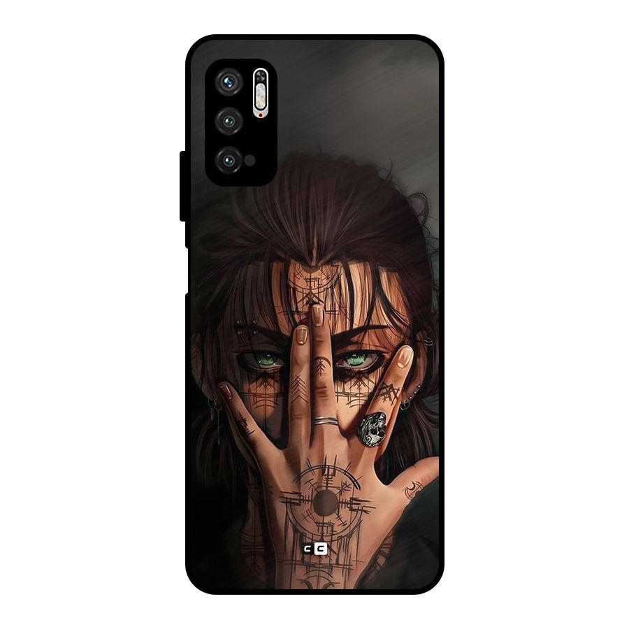 Eren Yeager Illustration Metal Back Case for Poco M3 Pro 5G
