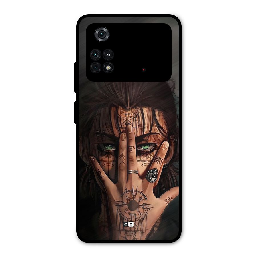 Eren Yeager Illustration Metal Back Case for Poco M4 Pro 4G