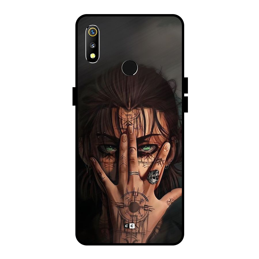 Eren Yeager Illustration Metal Back Case for Realme 3i