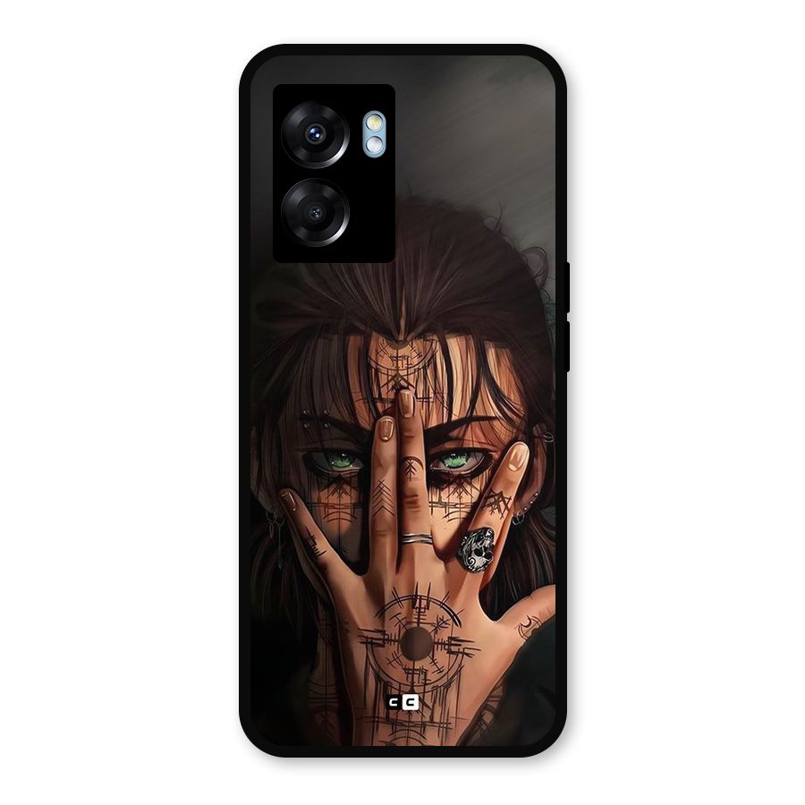 Eren Yeager Illustration Metal Back Case for Realme Narzo 50 5G