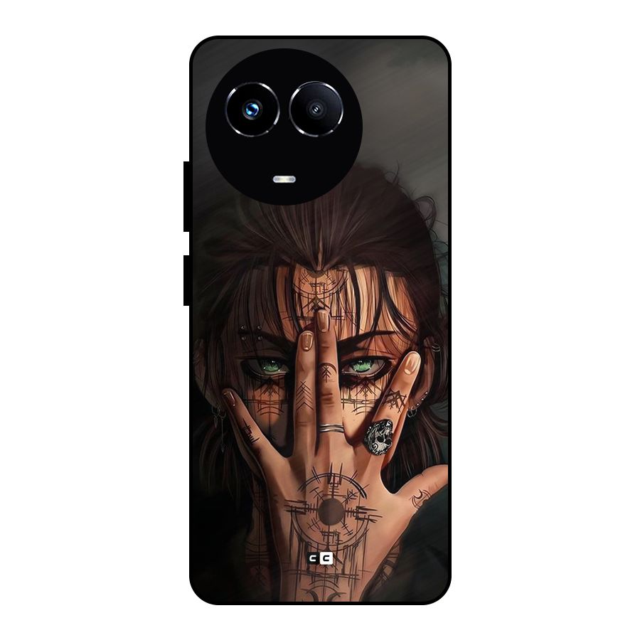 Eren Yeager Illustration Metal Back Case for Realme Narzo 60X