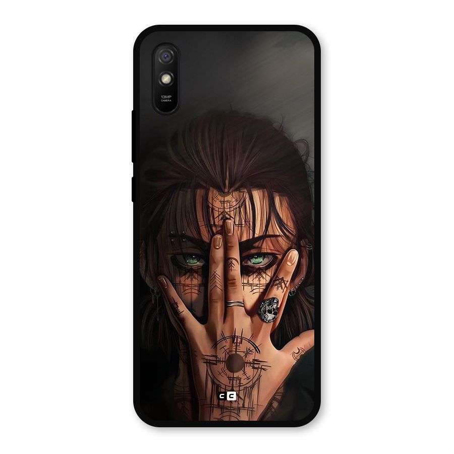 Eren Yeager Illustration Metal Back Case for Redmi 9a