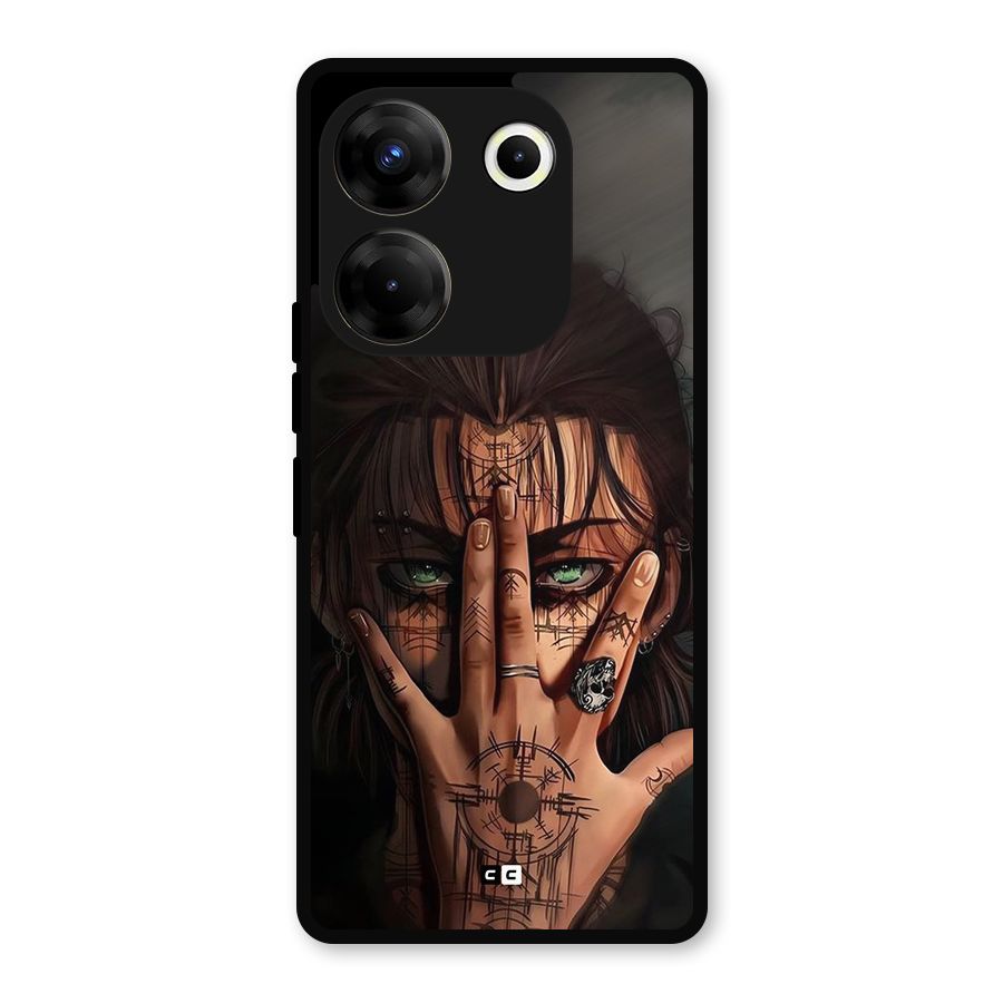 Eren Yeager Illustration Metal Back Case for Tecno Camon 20 Pro