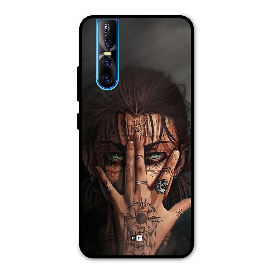Eren Yeager Illustration Metal Back Case for Vivo V15 Pro