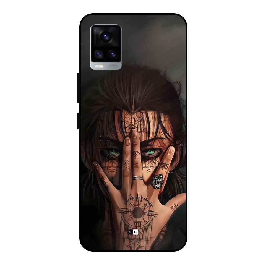 Eren Yeager Illustration Metal Back Case for Vivo V20 2021