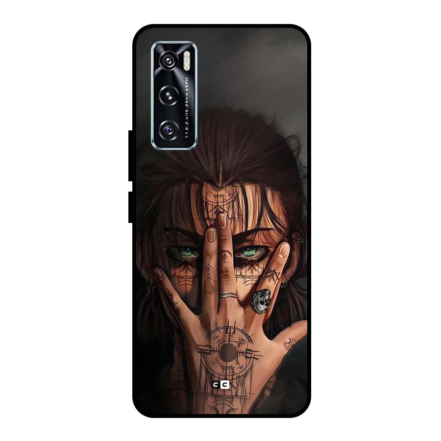Eren Yeager Illustration Metal Back Case for Vivo V20 SE