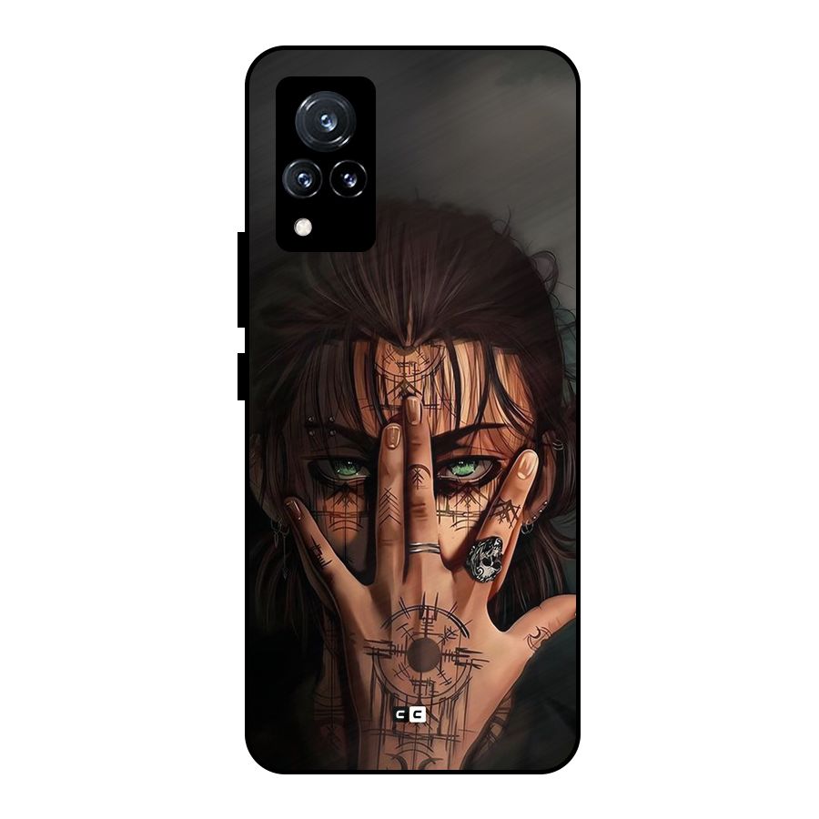 Eren Yeager Illustration Metal Back Case for Vivo V21 5G