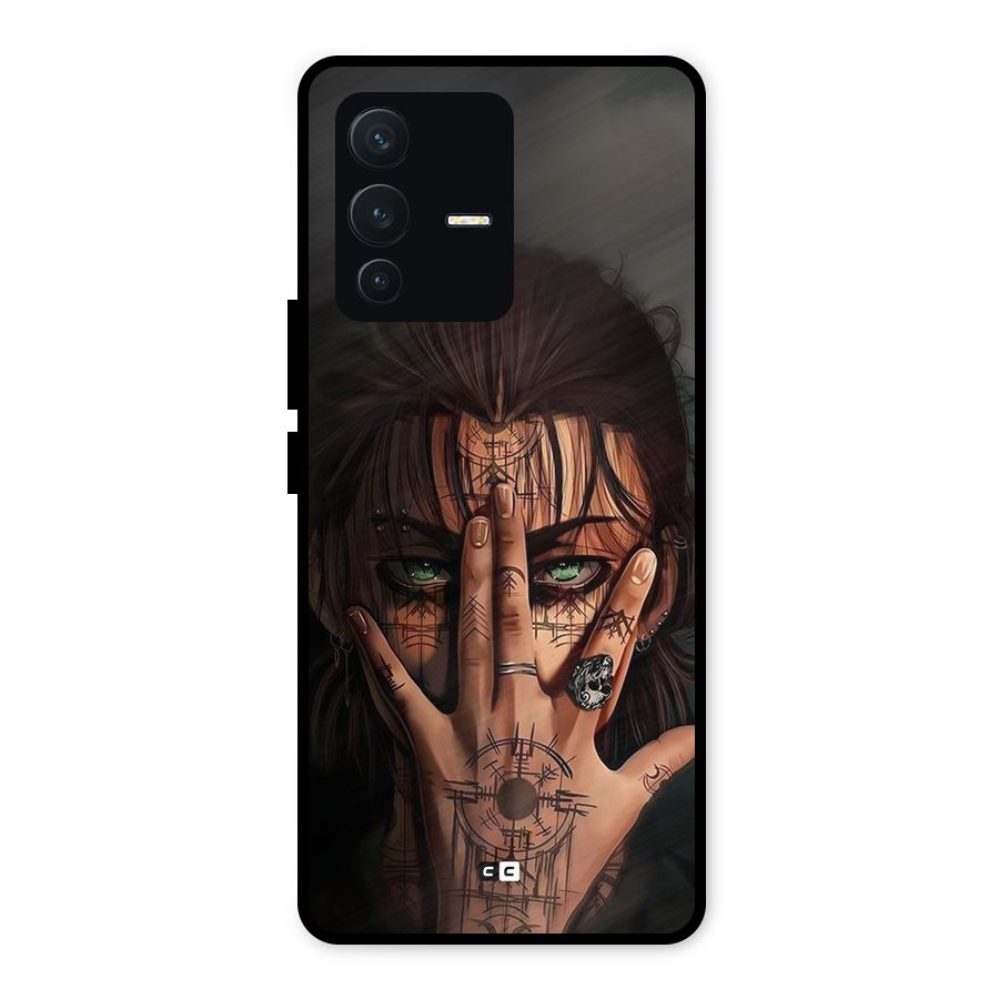 Eren Yeager Illustration Metal Back Case for Vivo V23 5G