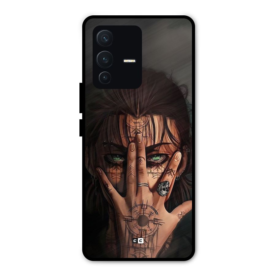Eren Yeager Illustration Metal Back Case for Vivo V23 Pro