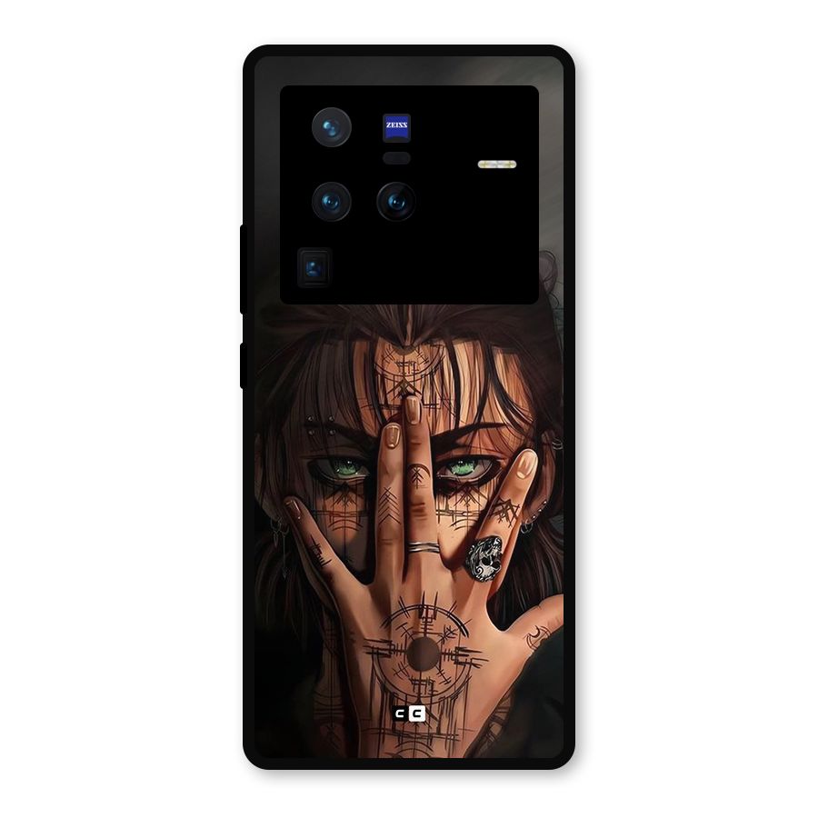 Eren Yeager Illustration Metal Back Case for Vivo X80 Pro