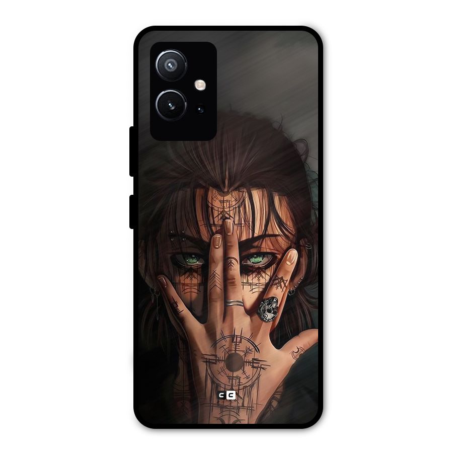 Eren Yeager Illustration Metal Back Case for Vivo Y75 5G