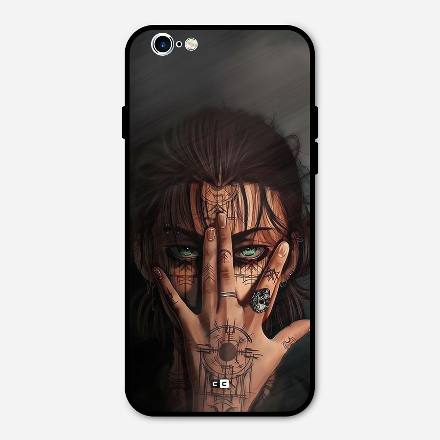 Eren Yeager Illustration Metal Back Case for iPhone 6 6s