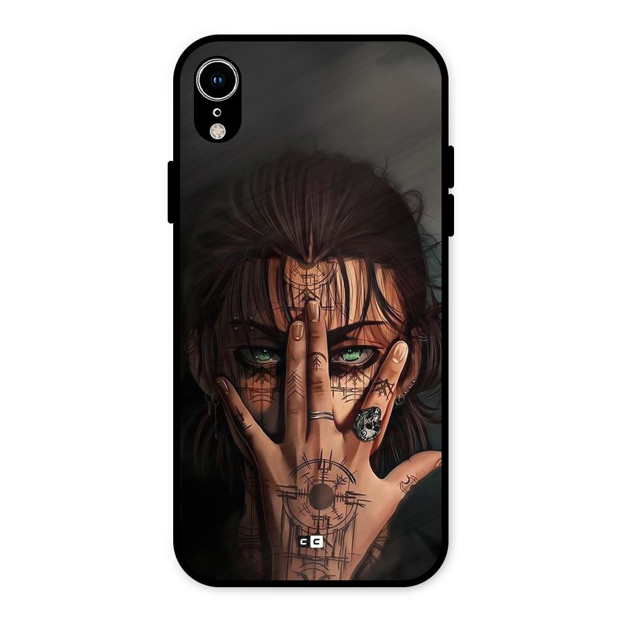 Eren Yeager Illustration Metal Back Case for iPhone XR