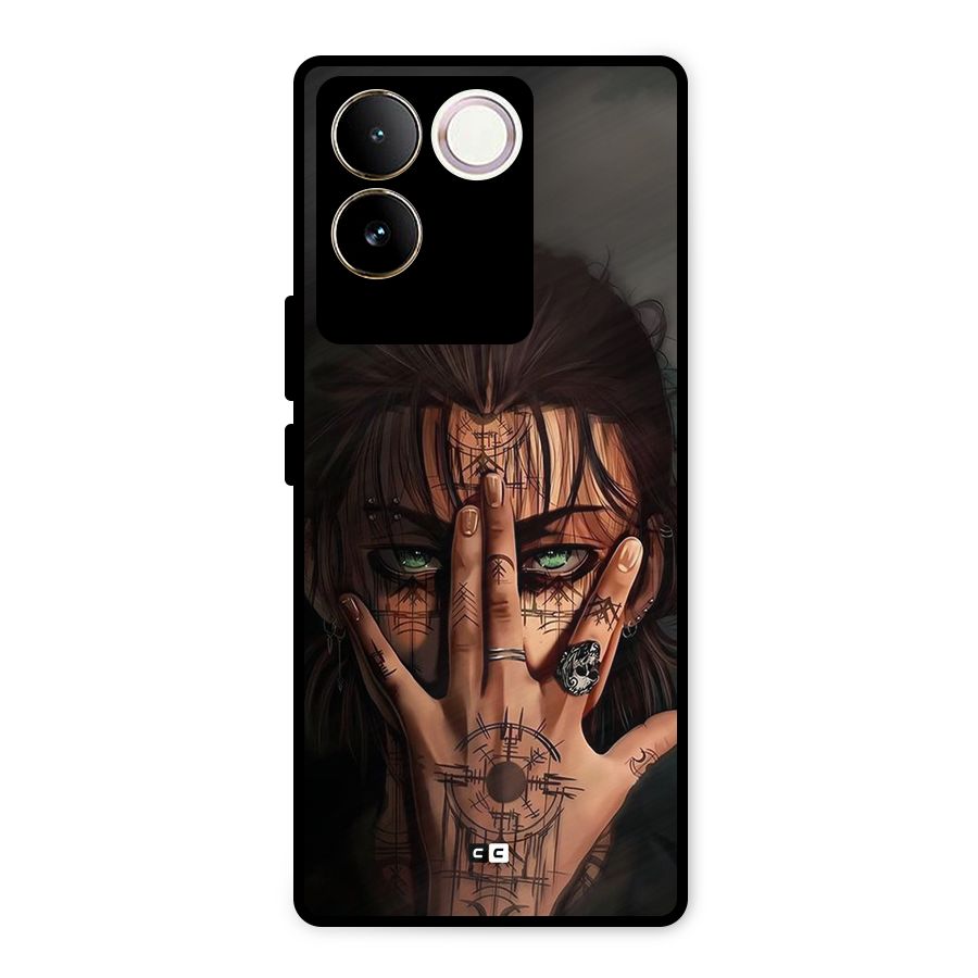 Eren Yeager Illustration Metal Back Case for iQOO Z7 Pro