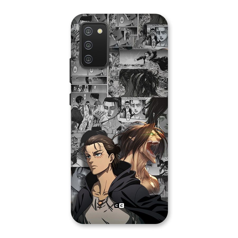 Eren Yeager Manga Back Case for Galaxy F02s