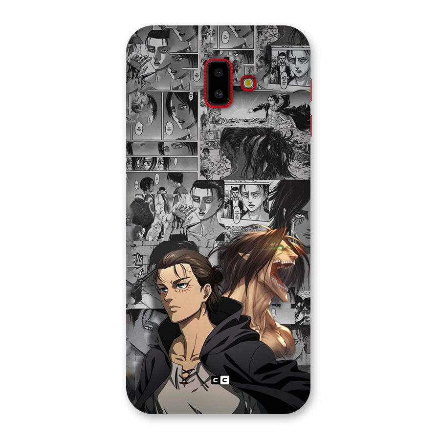 Eren Yeager Manga Back Case for Galaxy J6 Plus
