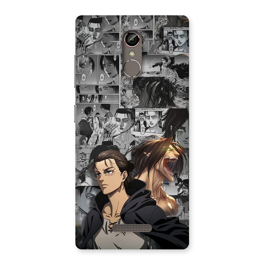 Eren Yeager Manga Back Case for Gionee S6s