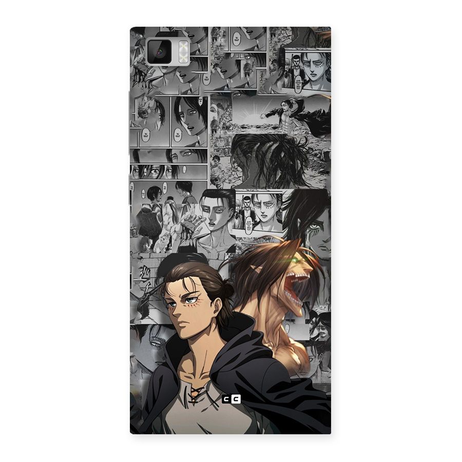 Eren Yeager Manga Back Case for Mi3