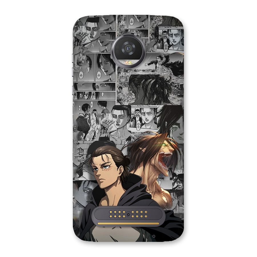 Eren Yeager Manga Back Case for Moto Z2 Play