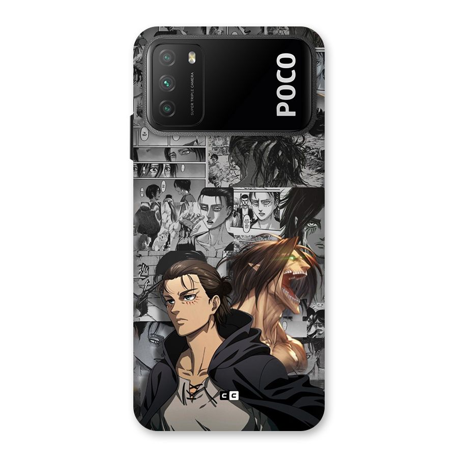 Eren Yeager Manga Back Case for Poco M3