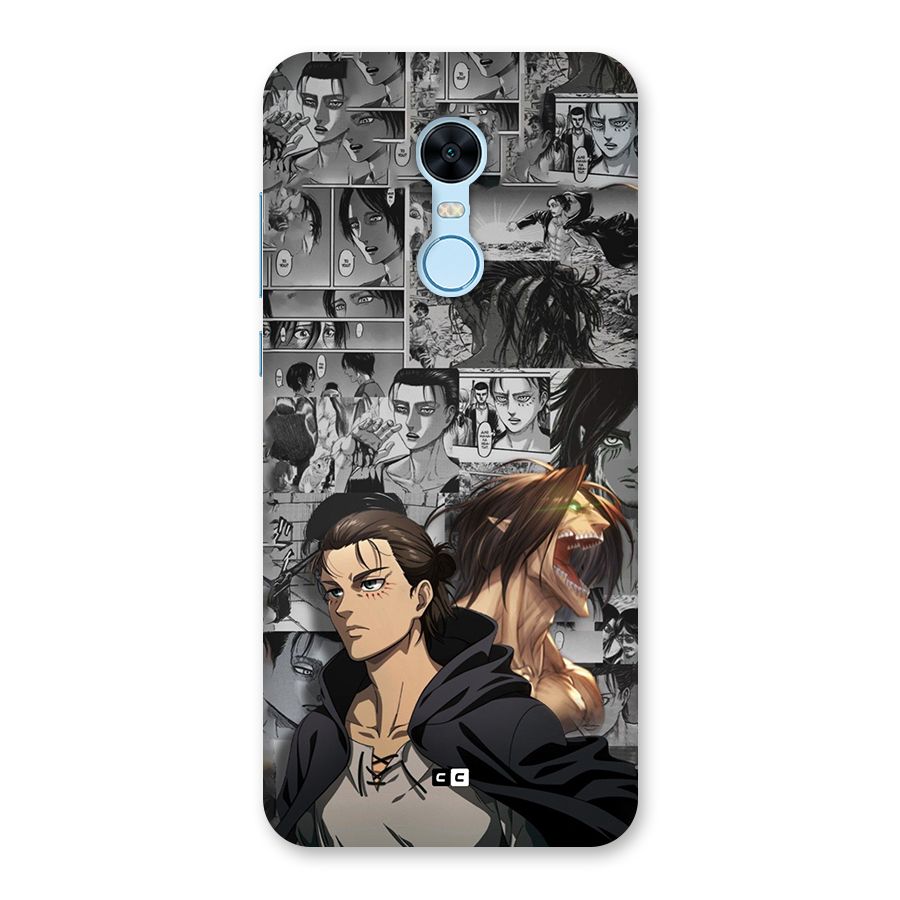 Eren Yeager Manga Back Case for Redmi Note 5