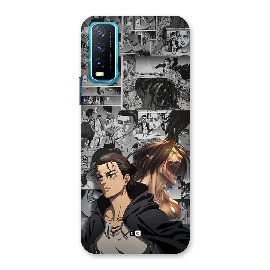 Eren Yeager Manga Back Case for Vivo Y20A