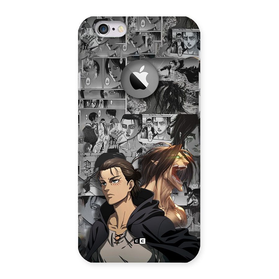 Eren Yeager Manga Back Case for iPhone 6 Logo Cut