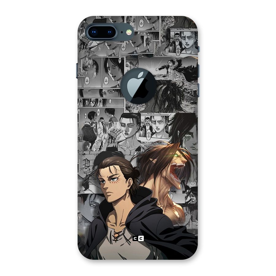 Eren Yeager Manga Back Case for iPhone 7 Plus Logo Cut