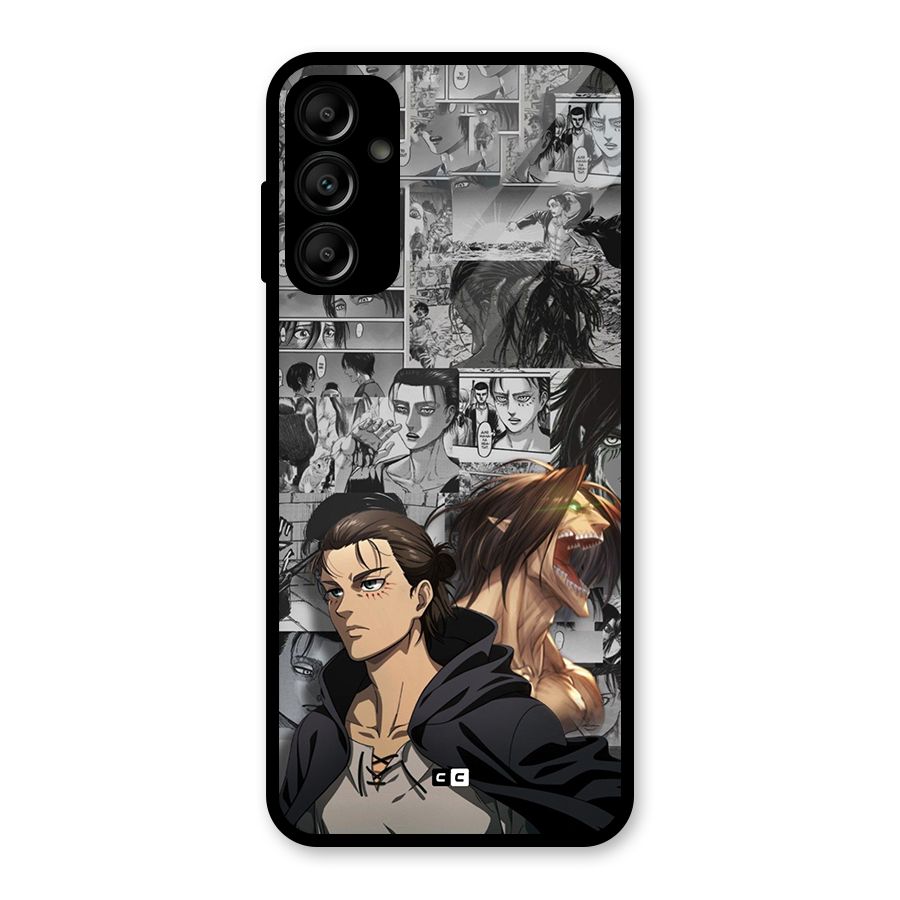 Eren Yeager Manga Glass Back Case for Galaxy A14 5G