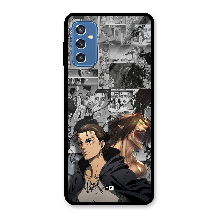 Eren Yeager Manga Glass Back Case for Galaxy M52 5G