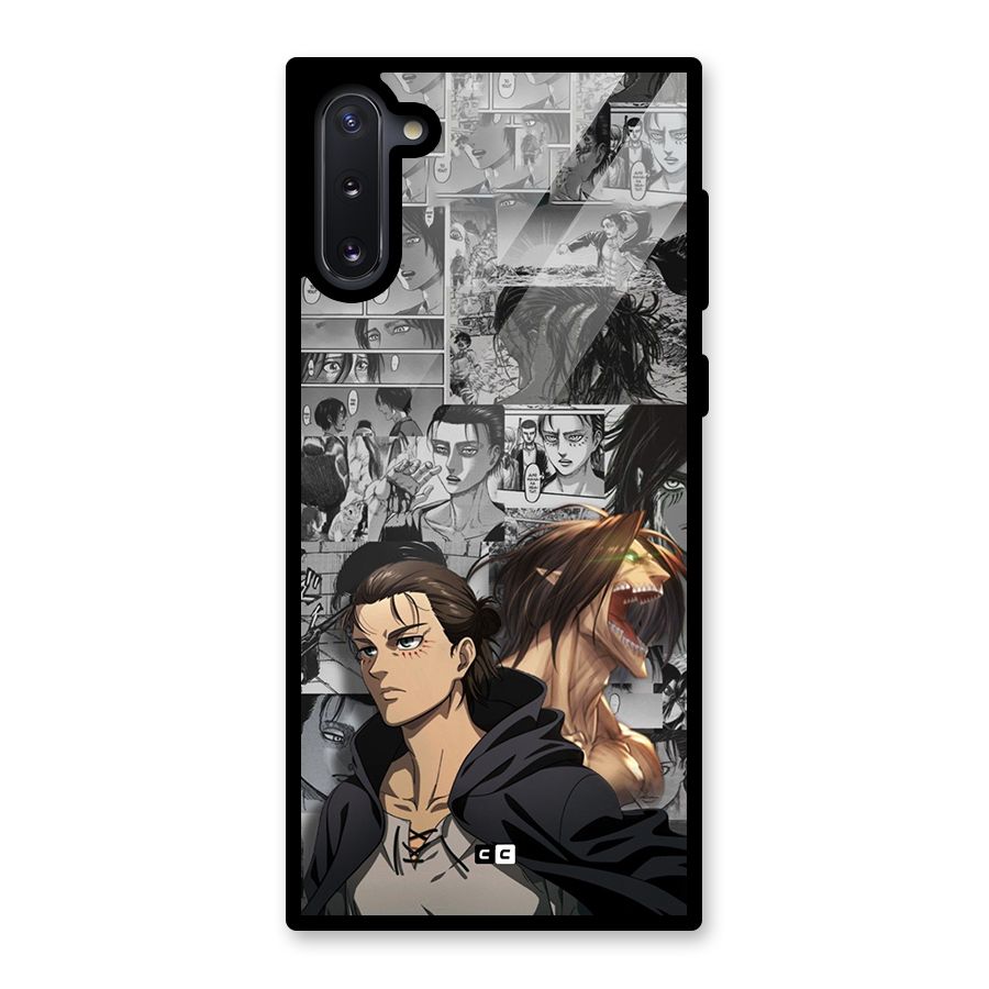 Eren Yeager Manga Glass Back Case for Galaxy Note 10