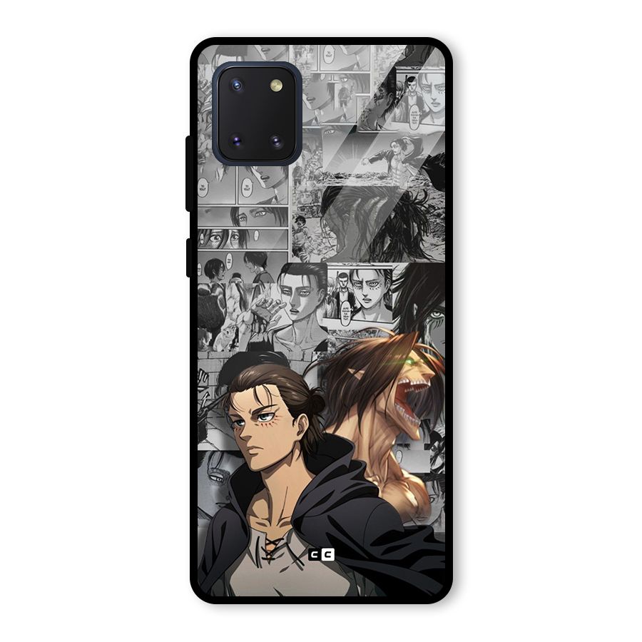 Eren Yeager Manga Glass Back Case for Galaxy Note 10 Lite