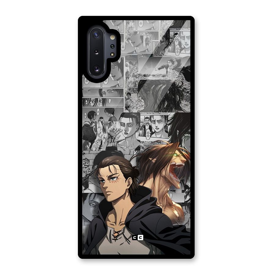 Eren Yeager Manga Glass Back Case for Galaxy Note 10 Plus