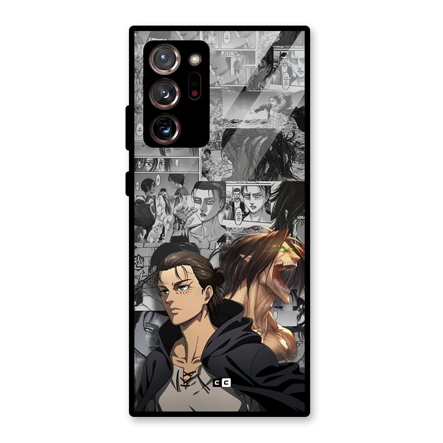 Eren Yeager Manga Glass Back Case for Galaxy Note 20 Ultra