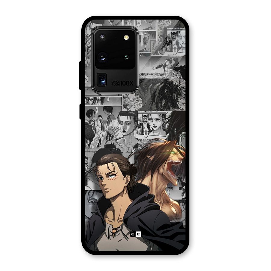 Eren Yeager Manga Glass Back Case for Galaxy S20 Ultra